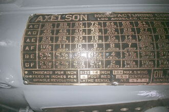1956 AXELSON 16 Lathes, Engine | N & R Machine Sales (6)